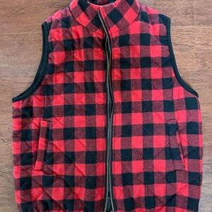 Red and Black Checkered Vest